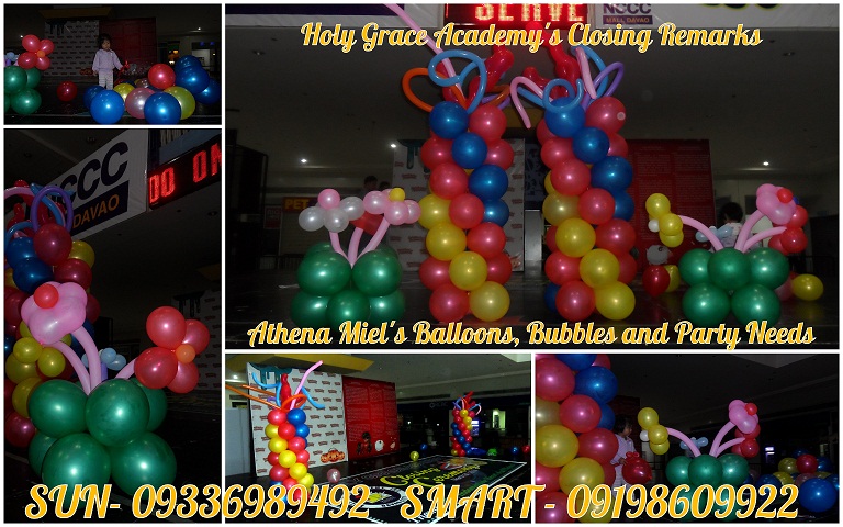 HOLY GRACE ACADEMY CLOSING REMARKS balloon set up